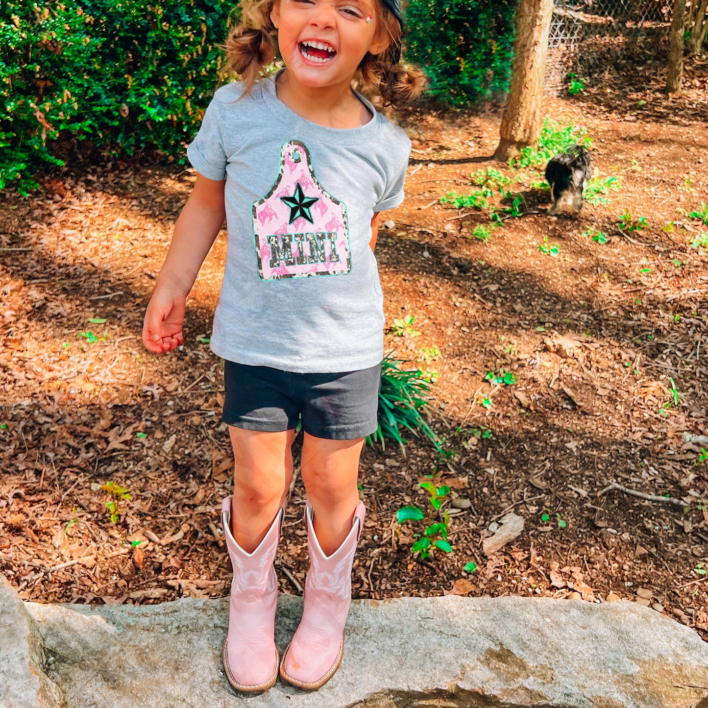 Mini Sublimation Design PNG Digital Download Cowgirl Rodeo Cowprint Tag