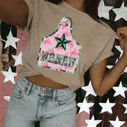 NayNay Sublimation Design PNG Digital Download Cowgirl Rodeo Cowprint Tag