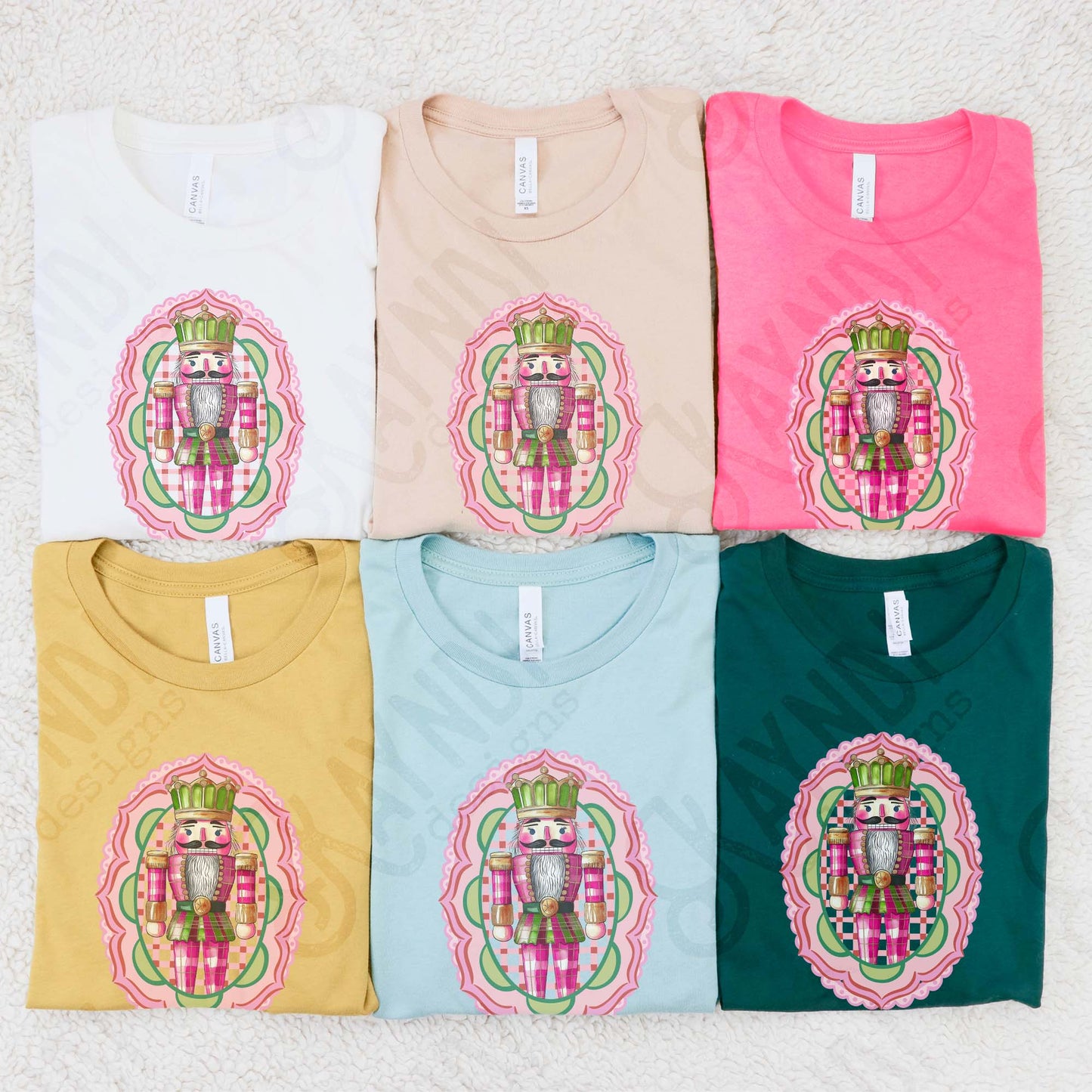 Nutcracker Pink Sublimation Design PNG Digital Download Plaid Pink Green Lace