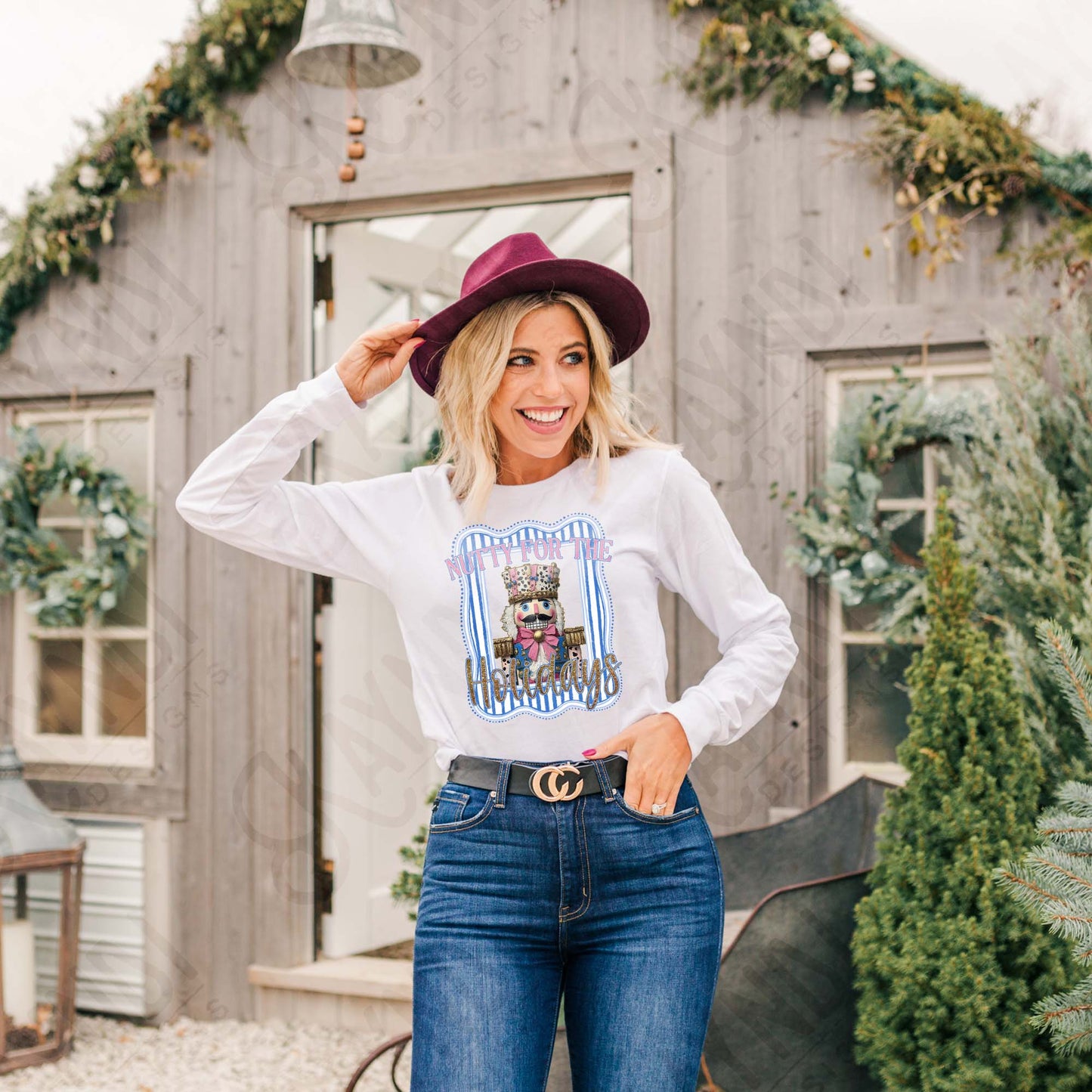 Nutty for the Holidays Sublimation Design PNG Digital Download Cheetah Nutcraker Pink Blue