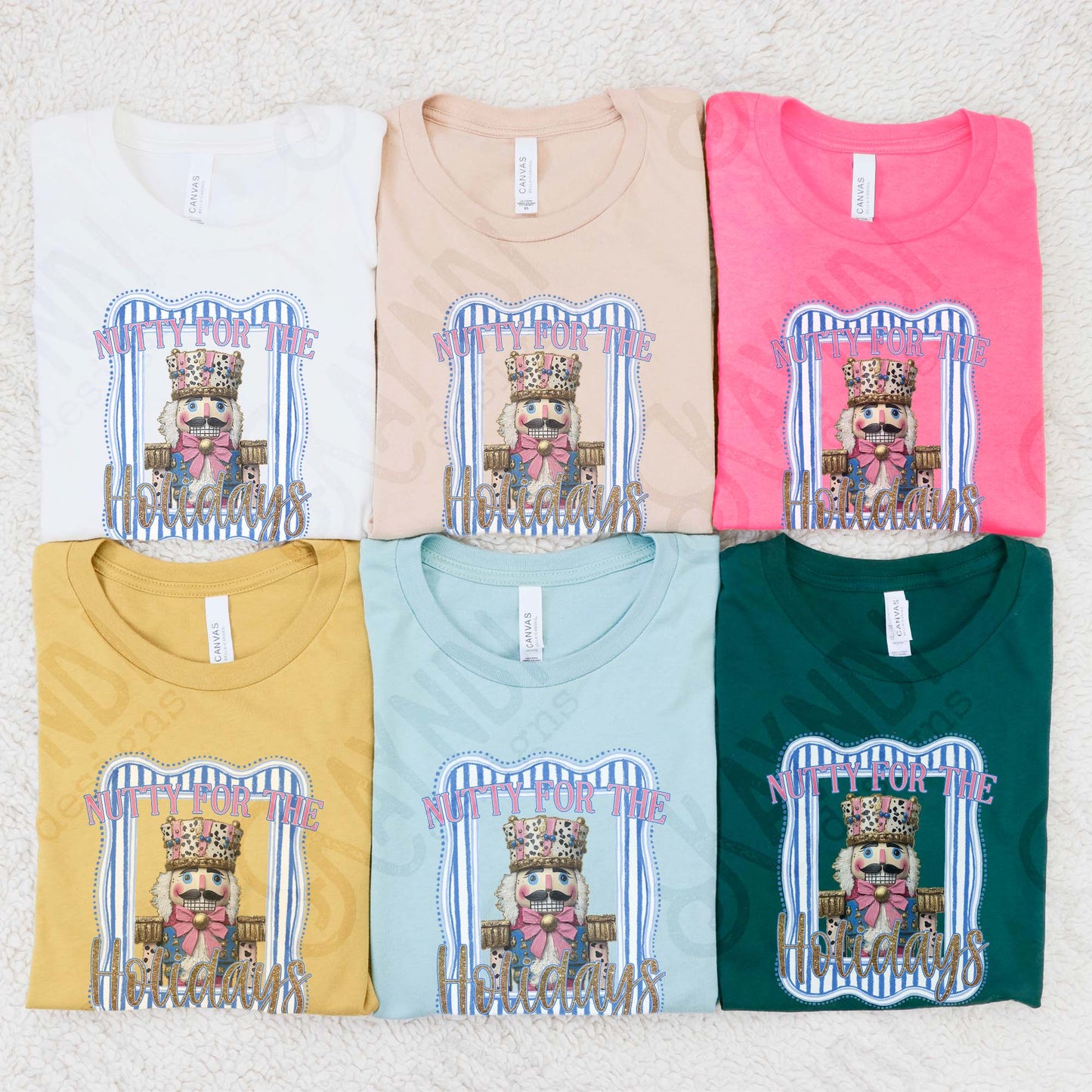 Nutty for the Holidays Sublimation Design PNG Digital Download Cheetah Nutcraker Pink Blue