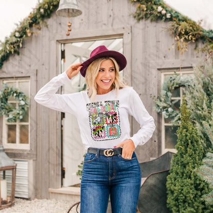 Small Town Moo Express Sublimation Design PNG Digital Download Christmas Cow Stamps Barn