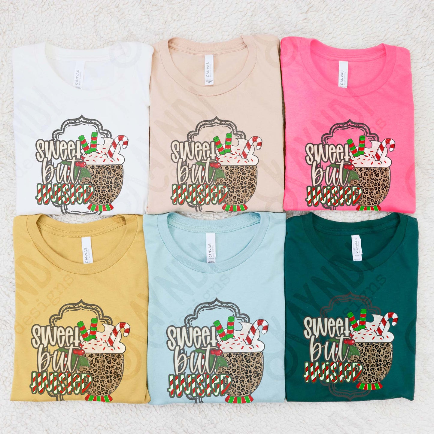 Sweet but Twisted 1 Sublimation Design PNG Digital Download Cheetah Christmas Drink