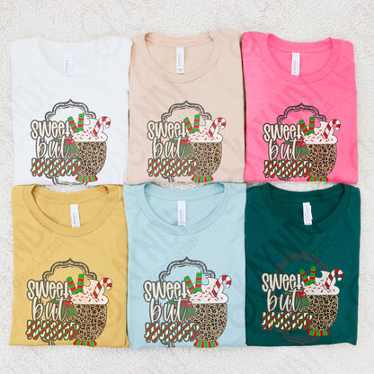 Sweet but Twisted 1 Sublimation Design PNG Digital Download Cheetah Christmas Drink