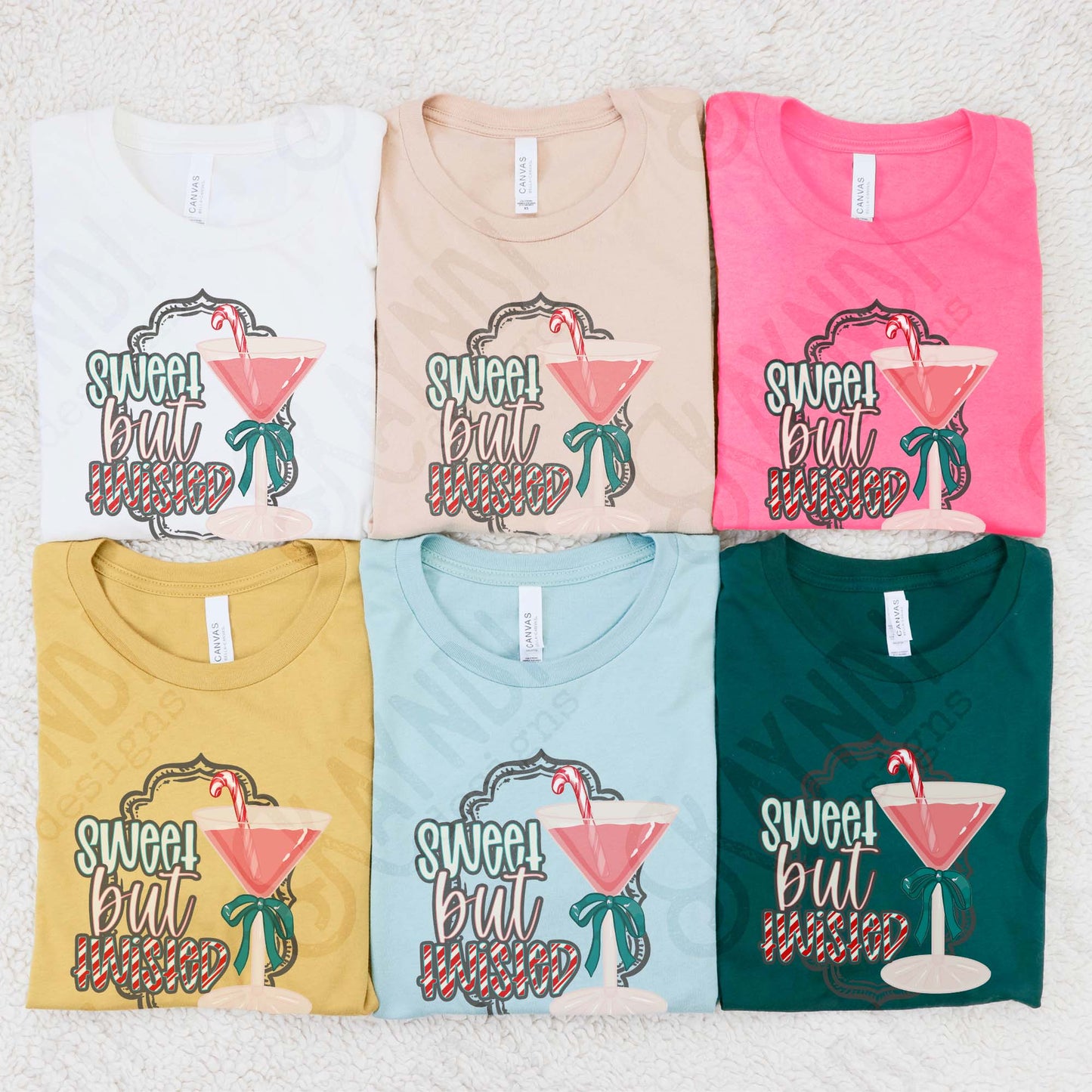 Sweet but Twisted 2 Sublimation Design PNG Digital Download Candy Cane Christmas Martini