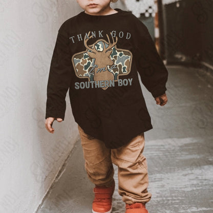 Thank God I'm a Southern Boy Deer Sublimation Design PNG Digital Download Hunting Outdoors Camo