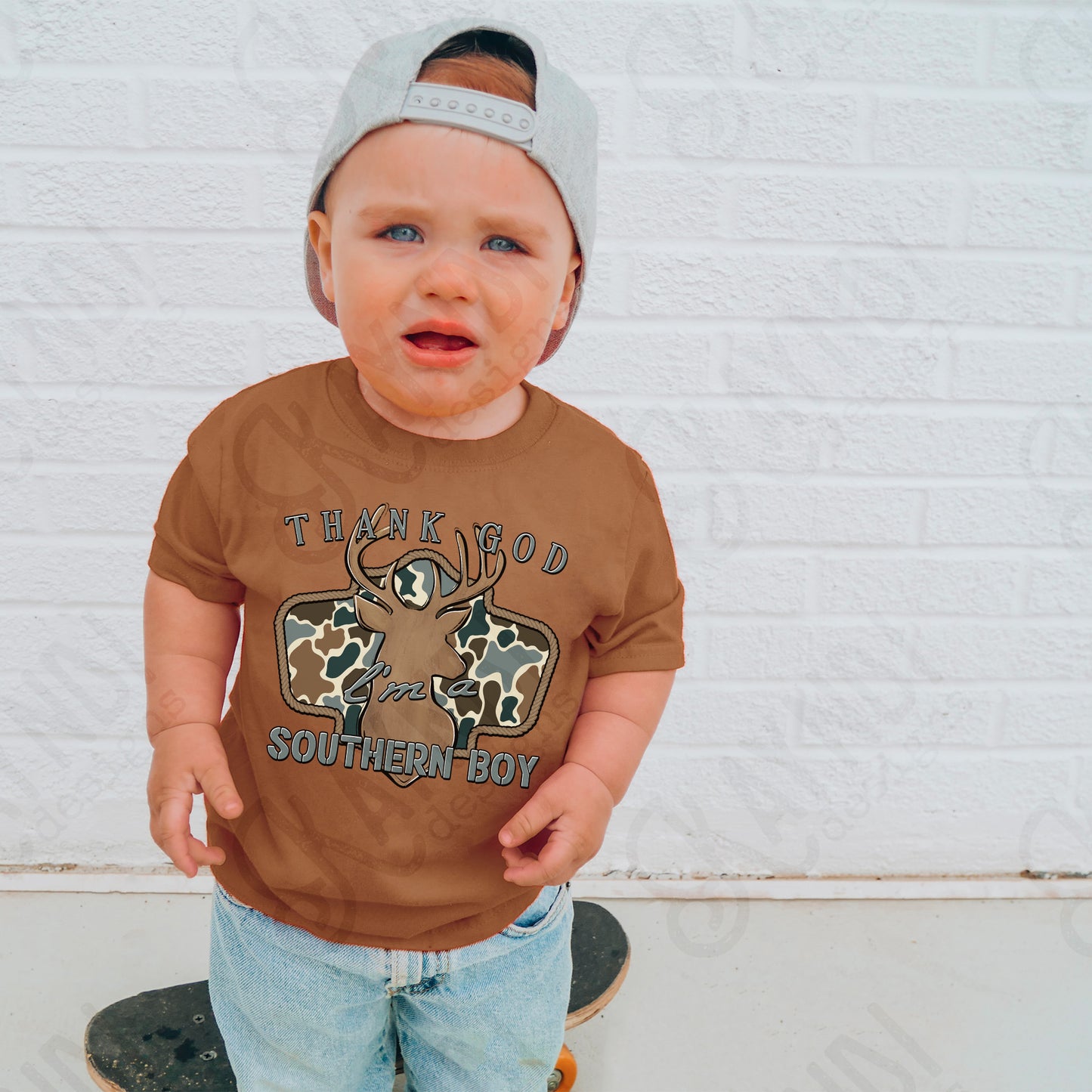 Thank God I'm a Southern Boy Deer Sublimation Design PNG Digital Download Hunting Outdoors Camo