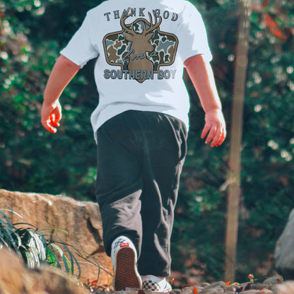 Thank God I'm a Southern Boy Deer Sublimation Design PNG Digital Download Hunting Outdoors Camo