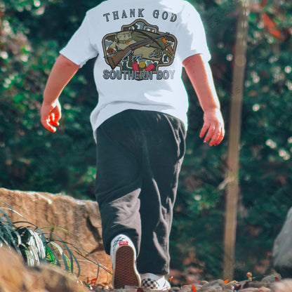 Thank God I'm a Southern Boy Sublimation Design PNG Digital Download Hunting Fishing Outdoors Camo