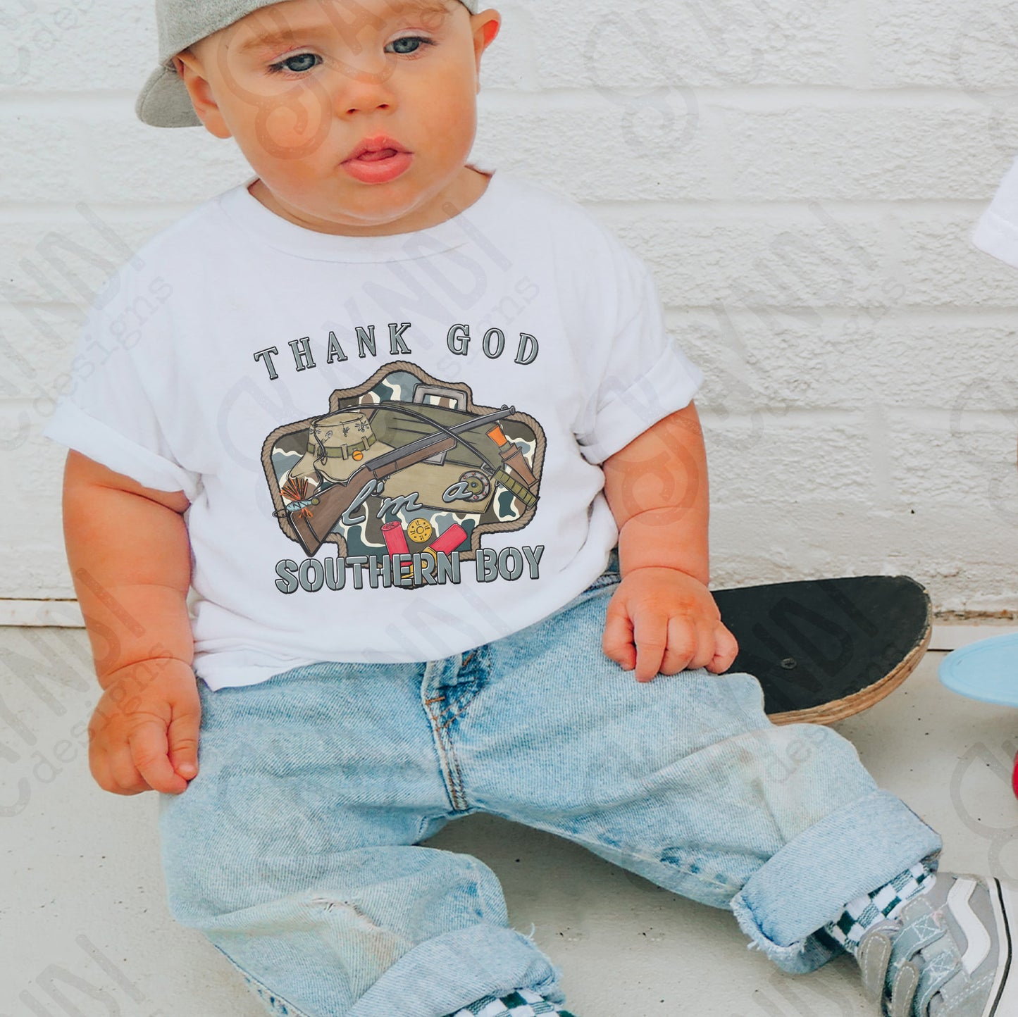 Thank God I'm a Southern Boy Sublimation Design PNG Digital Download Hunting Fishing Outdoors Camo