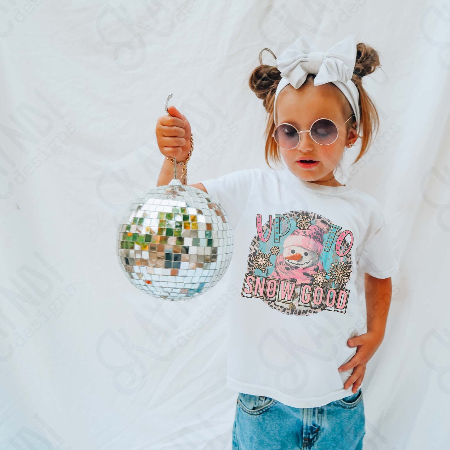 Up to Snow Good Sublimation Design PNG Digital Download Snowman Pink Cheetah