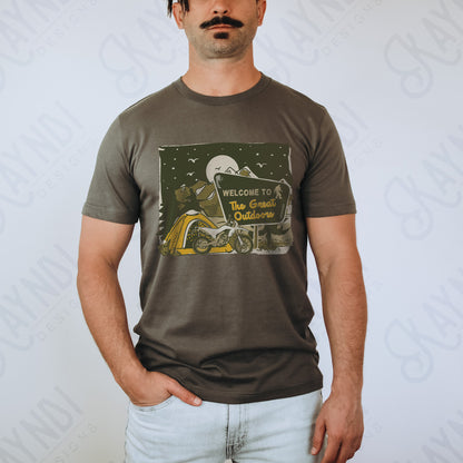 Welcome to the Great Outdoors Sublimation Design PNG Digital Download Tent Adventure Dirtbike