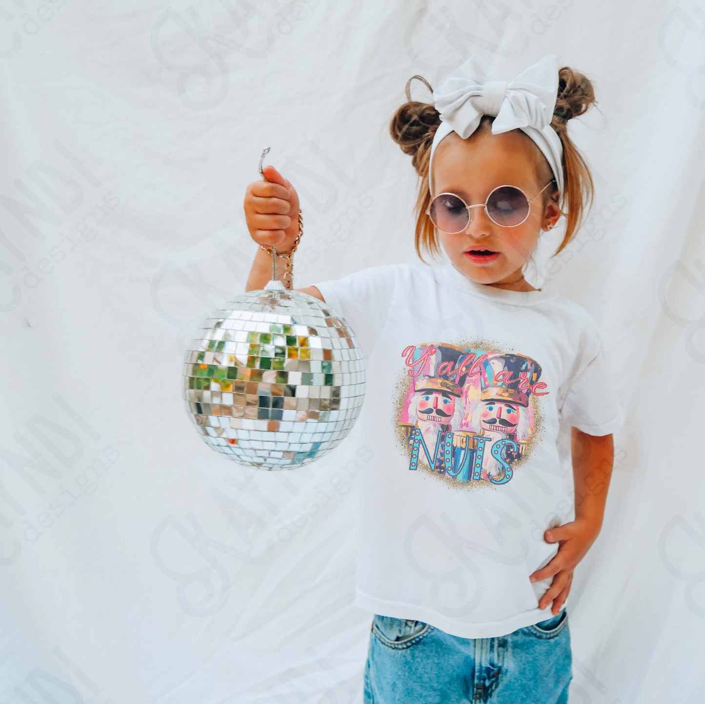 Yall are Nuts Sublimation Design PNG Digital Download Nutcraker Pink Blue Funny