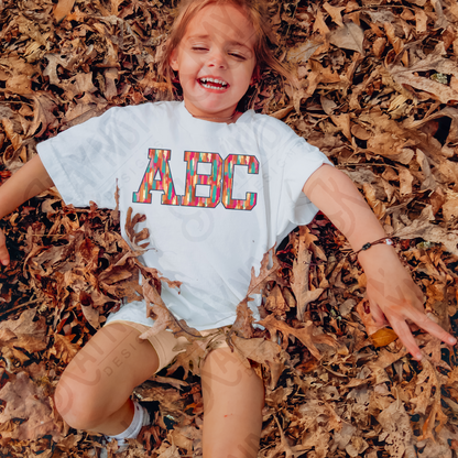 Varsity Brushstroke Patch Alpha Set Sublimation Design PNG Digital Download Printable