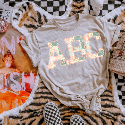 Blossom Thread Alpha Set Sublimation Design PNG Digital Download Printable Patchwork