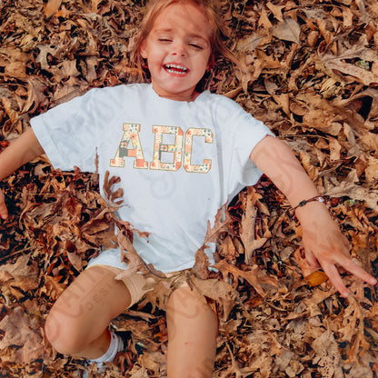 Garden Tapestry Alpha Set Sublimation Design PNG Digital Download Printable Patchwork