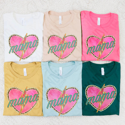 Heart Mama Sublimation Design PNG Digital Download Printable Vintage Valentines