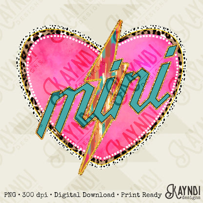 Heart Mini Sublimation Design PNG Digital Download Printable Vintage Valentines