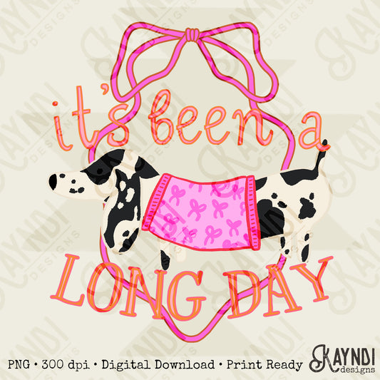 It's Been a Long Day Dashund Black Sublimation Design PNG Digital Download Printable Pets Dog