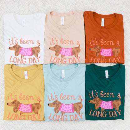 It's Been a Long Day Dashund Brown 2 Sublimation Design PNG Digital Download Printable Pets Dog