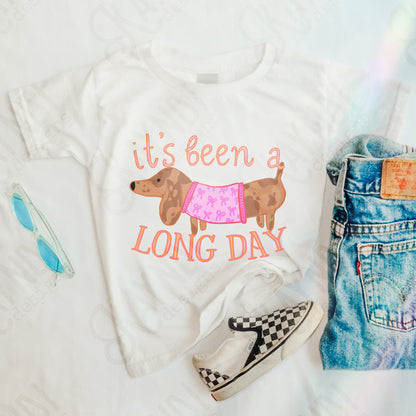 It's Been a Long Day Dashund Brown 2 Sublimation Design PNG Digital Download Printable Pets Dog
