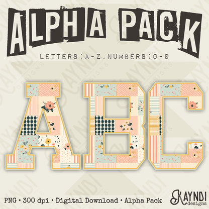 Petal Mosaic Alpha Set Sublimation Design PNG Digital Download Printable Patchwork