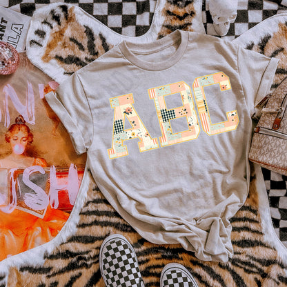 Petal Mosaic Alpha Set Sublimation Design PNG Digital Download Printable Patchwork