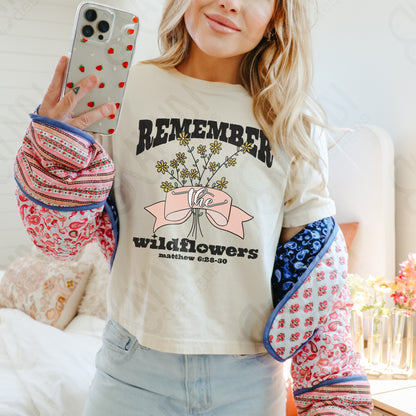 Remember the Wildflowers Sublimation Design PNG Digital Download Printable Flowers Verse