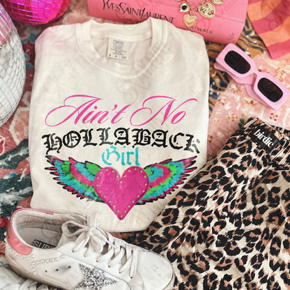 Ain't No Hollaback Girl Sublimation Design PNG Digital Download Heart Wings