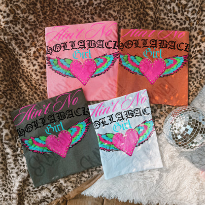 Ain't No Hollaback Girl Sublimation Design PNG Digital Download Heart Wings