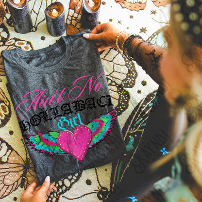 Ain't No Hollaback Girl Sublimation Design PNG Digital Download Heart Wings