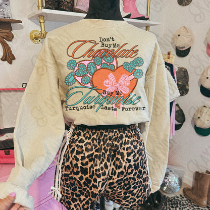 Don't Buy Me Chocolate Sublimation Design PNG Digital Download Turquoise Valentine