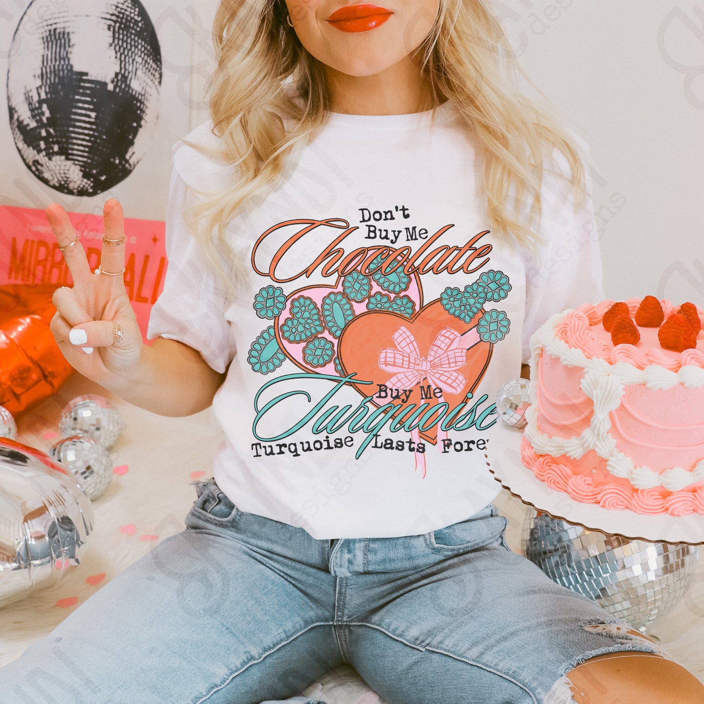 Don't Buy Me Chocolate Sublimation Design PNG Digital Download Turquoise Valentine