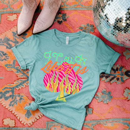 I Call it Like it is Sublimation Design PNG Digital Download Neon Spade Flames