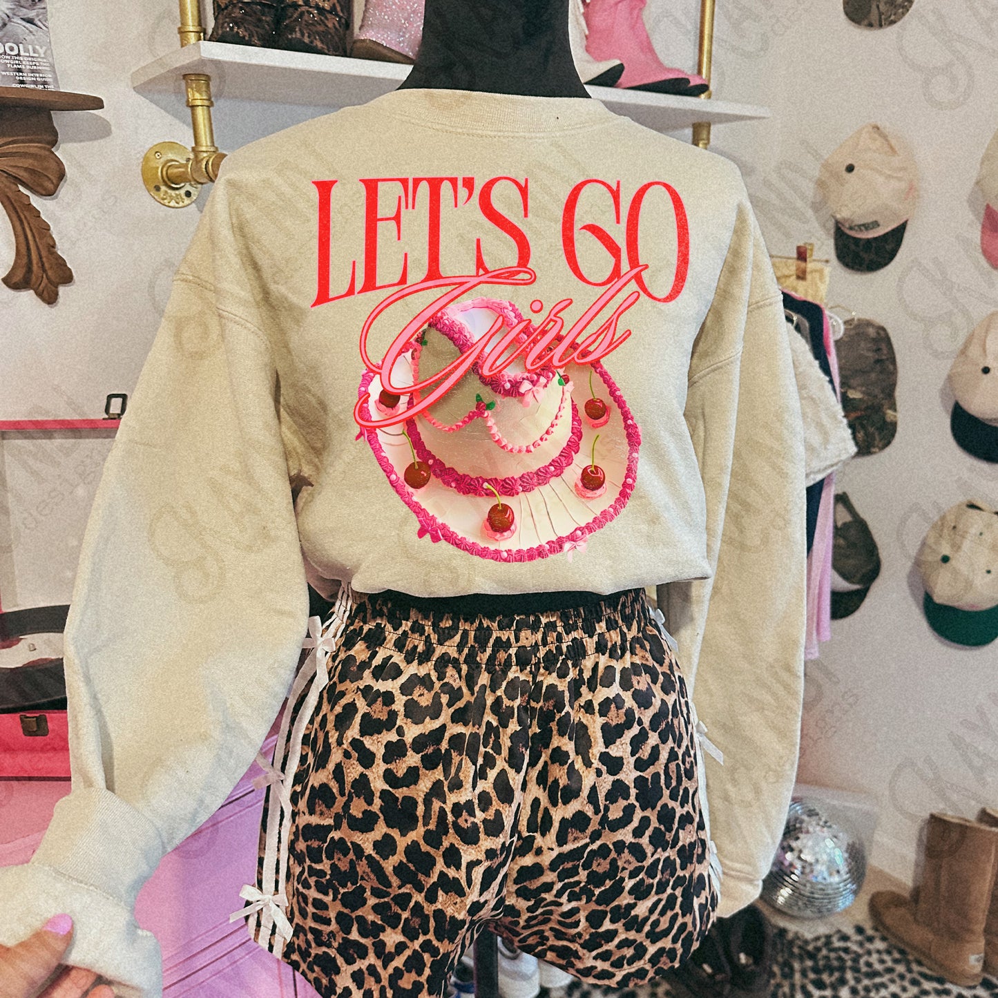 Let's Go Girls Sublimation Design PNG Digital Download Cowgirl Hat Western