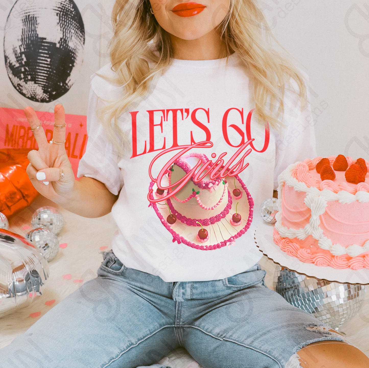 Let's Go Girls Sublimation Design PNG Digital Download Cowgirl Hat Western