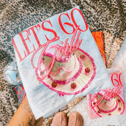 Let's Go Girls Sublimation Design PNG Digital Download Cowgirl Hat Western