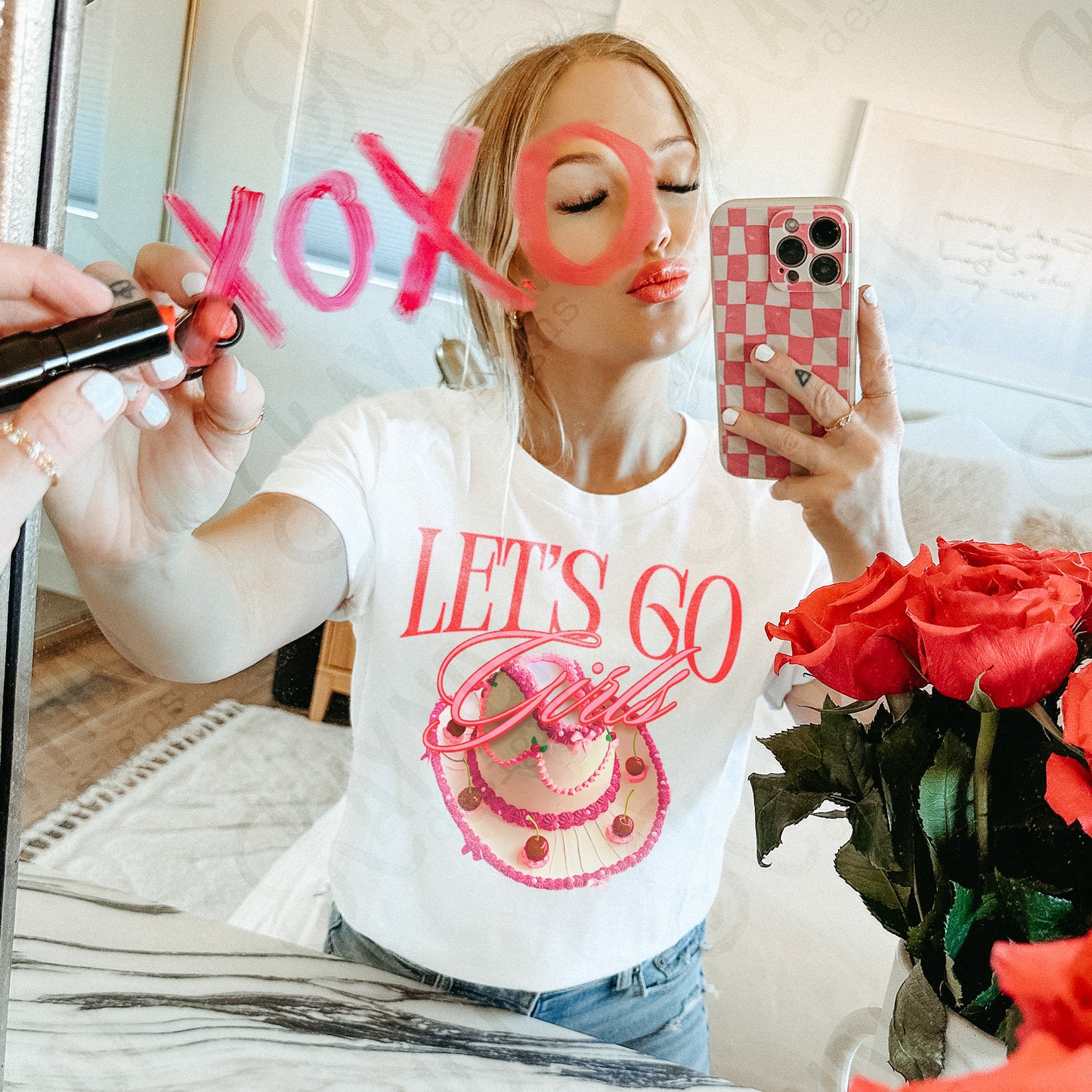 Let's Go Girls Sublimation Design PNG Digital Download Cowgirl Hat Western