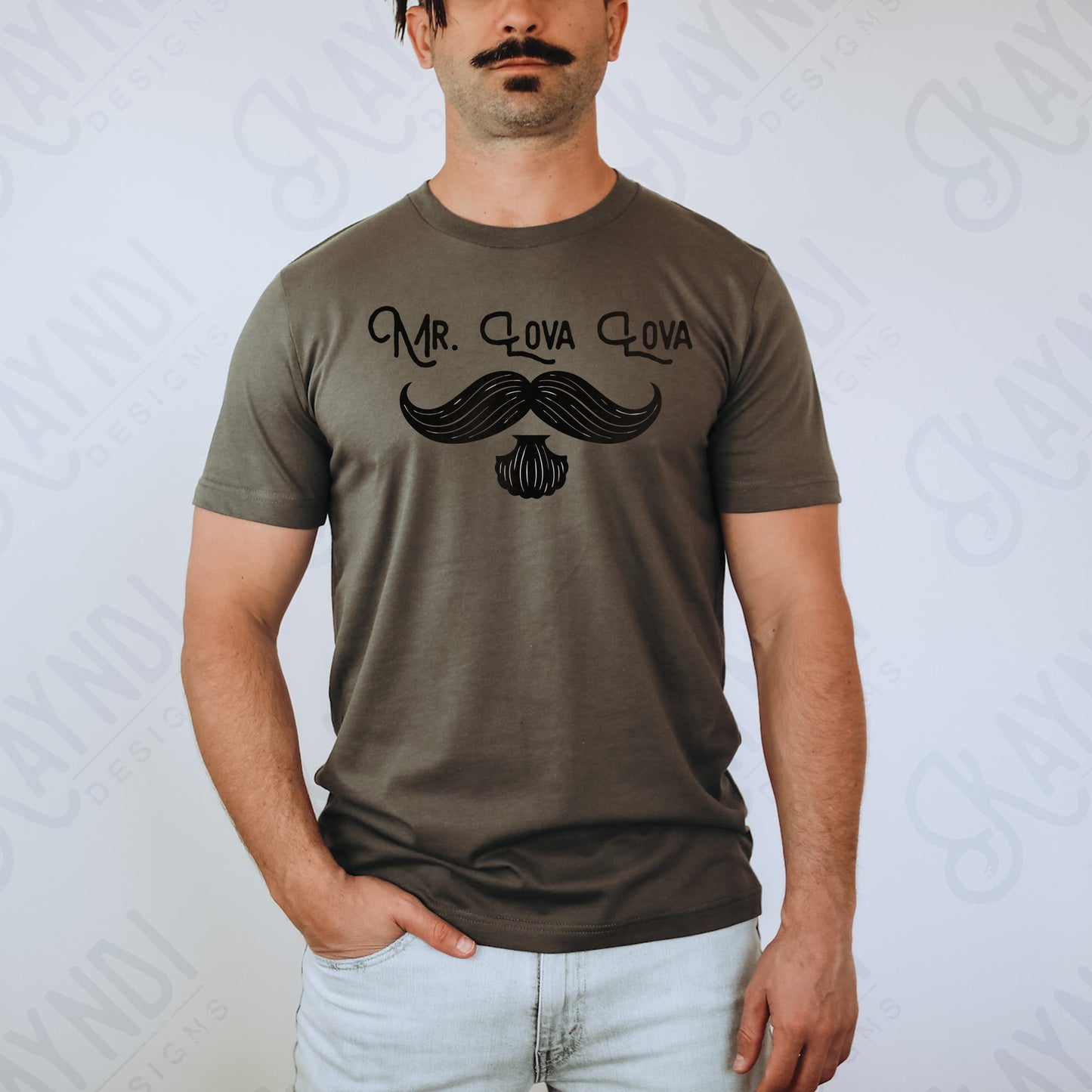 Mr. Lova Lova Sublimation Design PNG Digital Download Mustache Mens