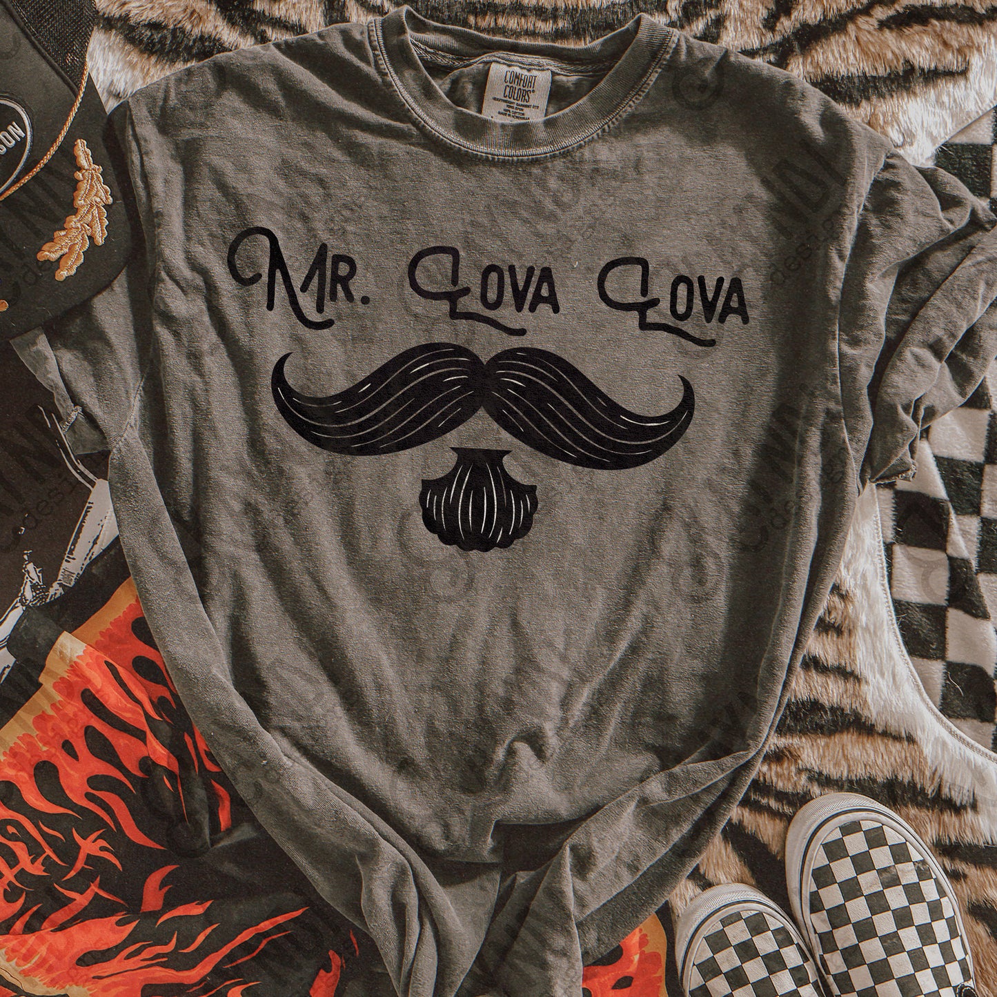 Mr. Lova Lova Sublimation Design PNG Digital Download Mustache Mens
