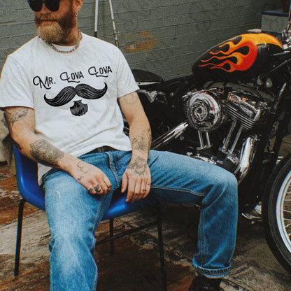 Mr. Lova Lova Sublimation Design PNG Digital Download Mustache Mens