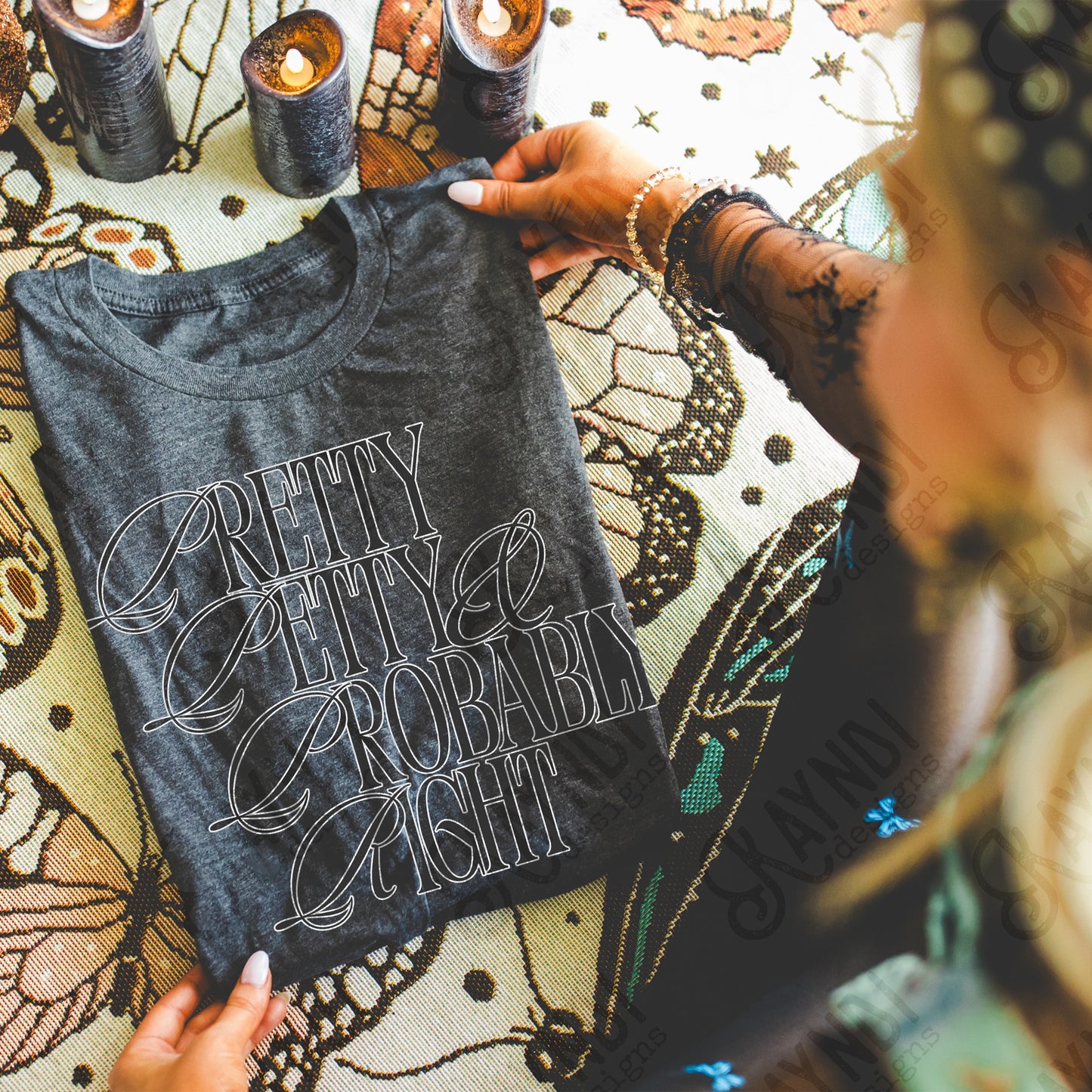 Pretty Petty Probably RightSublimation Design PNG Digital Download