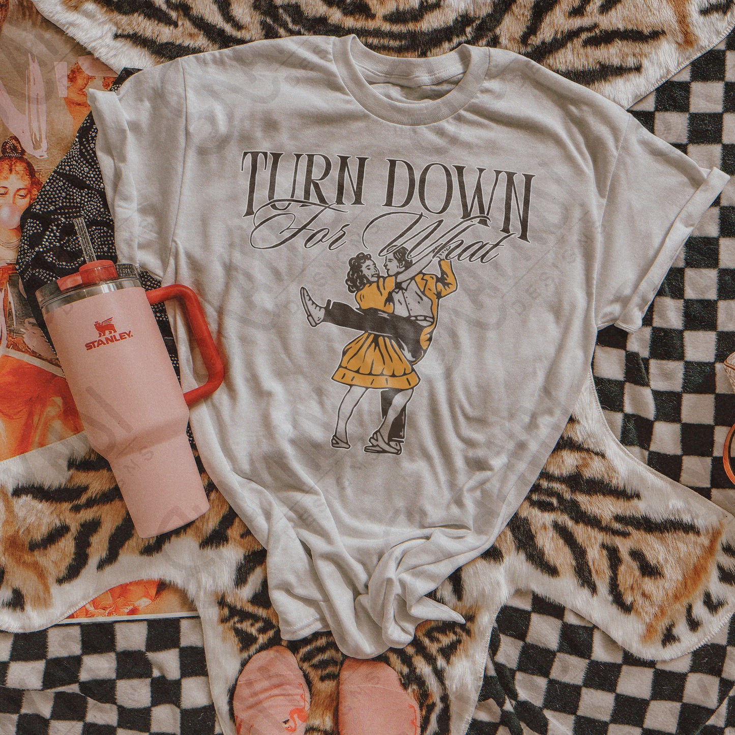 Turn Down for What Dancers Sublimation Design PNG Digital Download Dance Vintage Retro