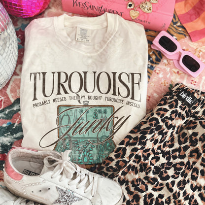Turquoise Junky Sublimation Design PNG Digital Download Jewelry Therapy