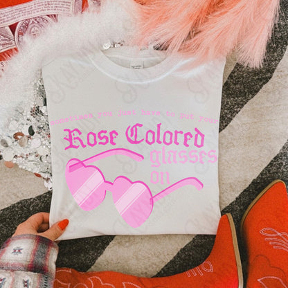 Sometime you just Have to Put Sublimation Design PNG Digital Download Pink Glasses Rose