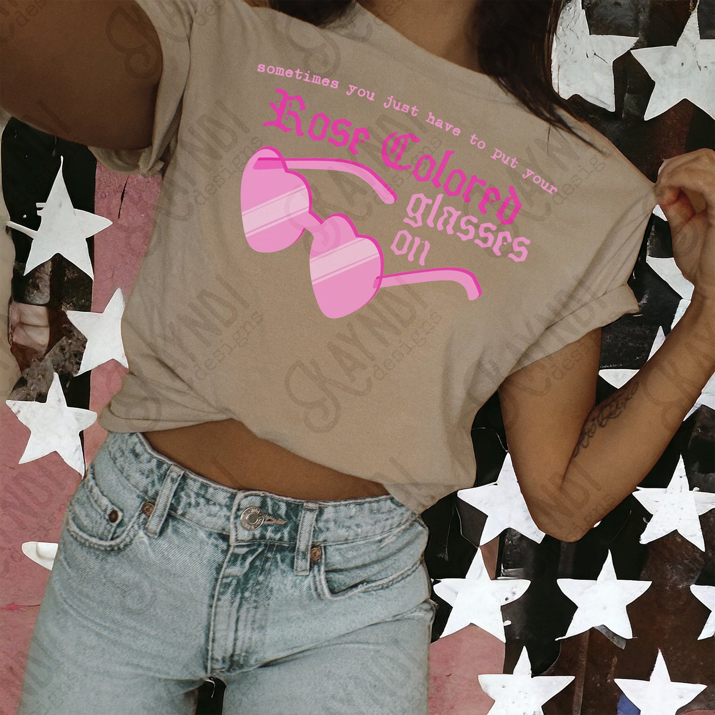 Sometime you just Have to Put Sublimation Design PNG Digital Download Pink Glasses Rose