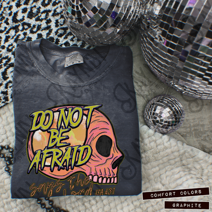 Do Not Be Afraid Fierce Faith Collab Design Sublimation Design PNG Digital Download Printable Cute Rock Band Jesus Skull Goth
