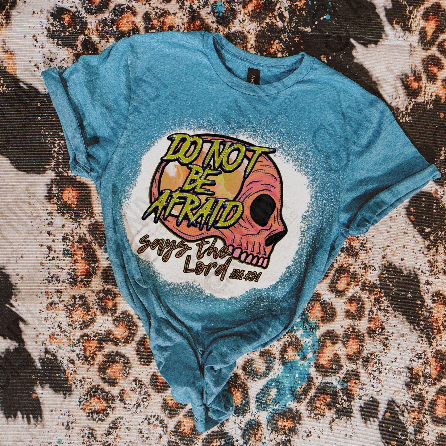 Do Not Be Afraid Fierce Faith Collab Design Sublimation Design PNG Digital Download Printable Cute Rock Band Jesus Skull Goth