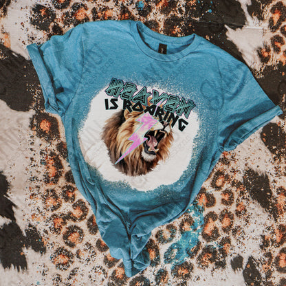 Heaven is Roaring Black Fierce Faith Collab Design Sublimation Design PNG Digital Download Printable Cute Rock Band Jesus Lion Bolt Goth Grunge