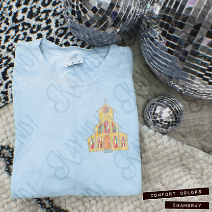 Joy in the House of the Lord with Pocket Fierce Faith Collab Design Sublimation Design PNG Digital Download Printable Cute Church Brushstrokes Glitter Pink Preppy